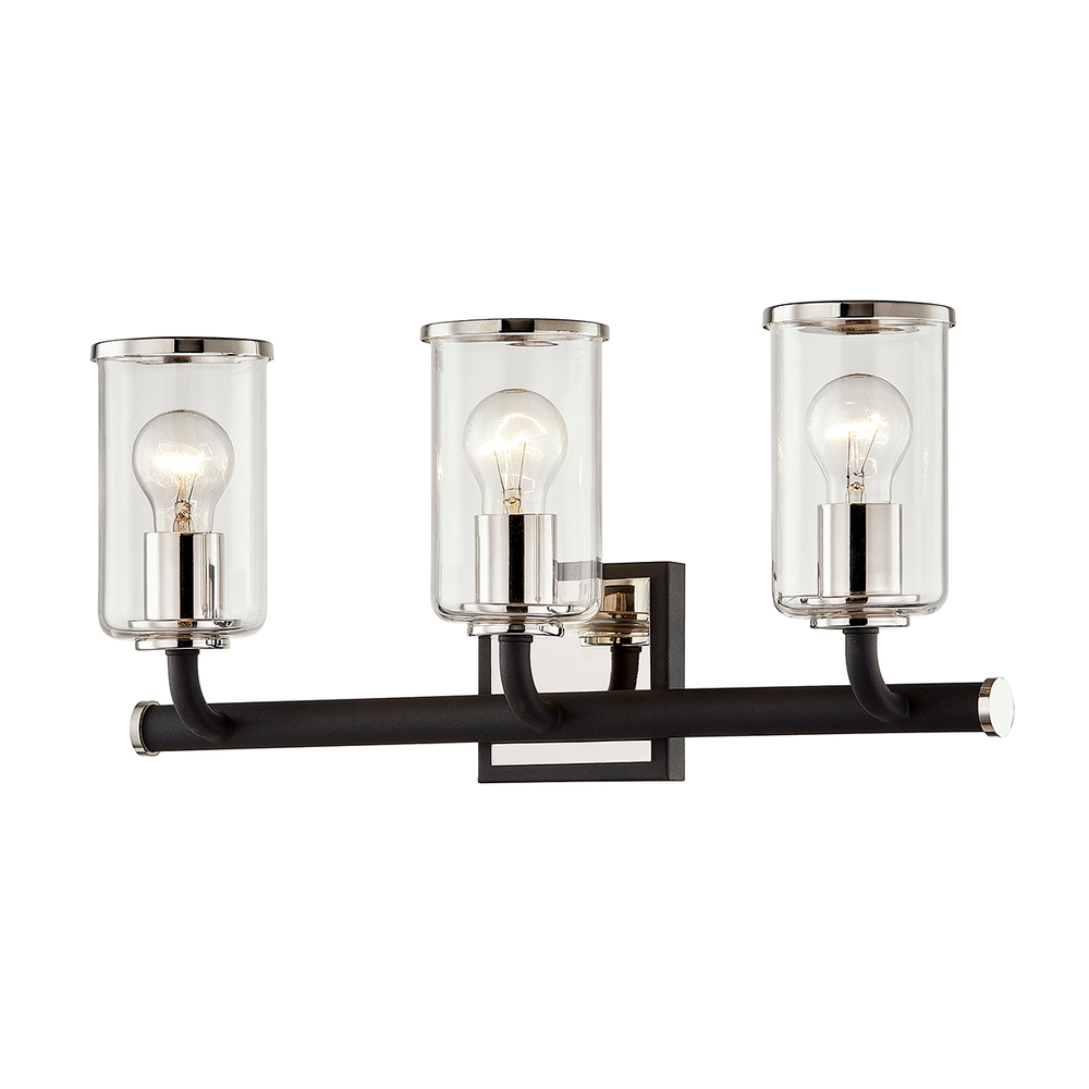 Troy Lighting Aeon Bath and Vanity Vanity Lights Troy Lighting TEXTURED BLACK & POLISH NICKEL 20x20x9 