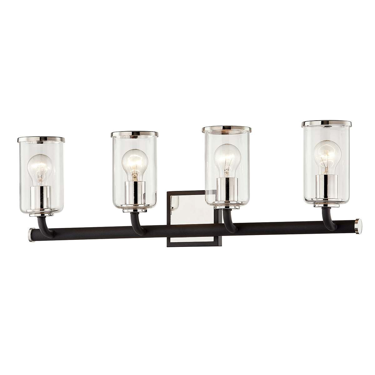 Troy Lighting Aeon Bath and Vanity Bath and Vanity Troy Lighting TEXTURED BLACK & POLISH NICKEL 28x28x9 