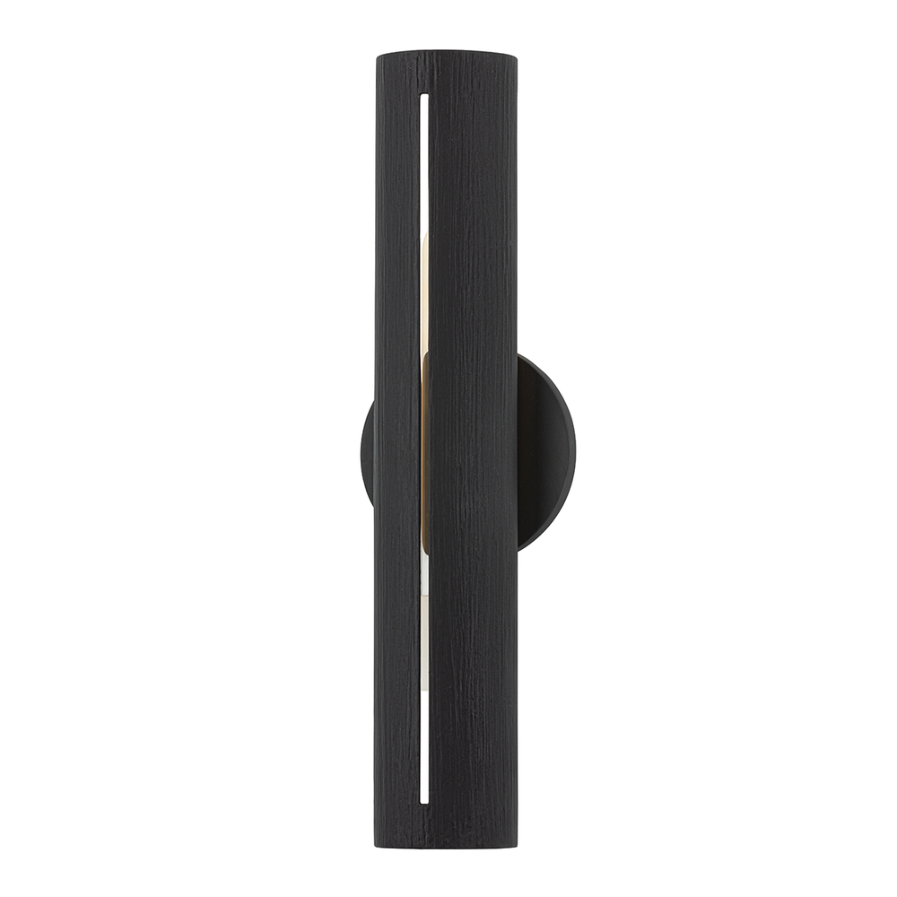 Troy Lighting Brandon Wall Sconce Wall Sconces Troy Lighting TEXTURED BLACK 3.13x3.13x17.75 