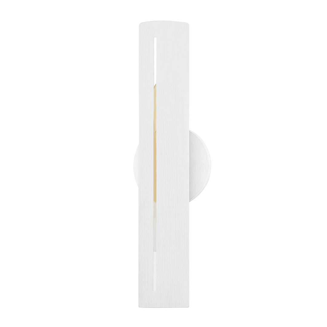 Troy Lighting Brandon Wall Sconce Wall Sconces Troy Lighting GESSO WHITE 5x5x17.75 