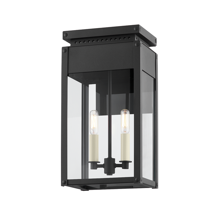 Troy Lighting BRAYDAN Wall Sconce Wall Sconces Troy Lighting TEXTURED BLACK 9x9x17 