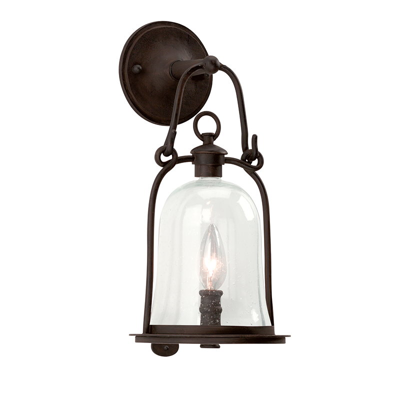 Troy Lighting Owings Mill Wall Sconce Wall Sconces Troy Lighting TEXTURED BLACK 4.75x4.75x16 