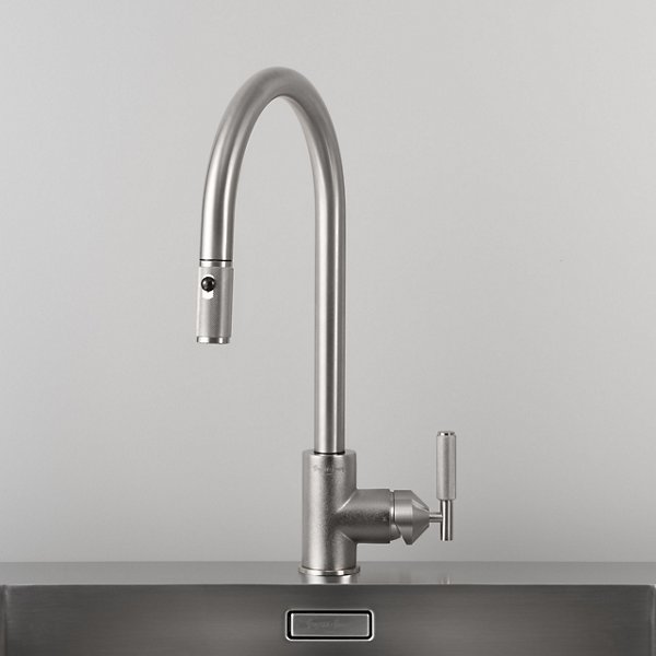 Buster + Punch KITCHEN FAUCET / MIXER WITH DUAL SPRAY PULLOUT / CROSS Faucets Buster + Punch Steel  