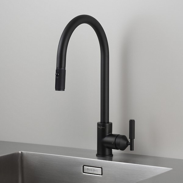 Buster + Punch KITCHEN FAUCET / MIXER WITH DUAL SPRAY PULLOUT / CROSS Faucets Buster + Punch Welders Black  