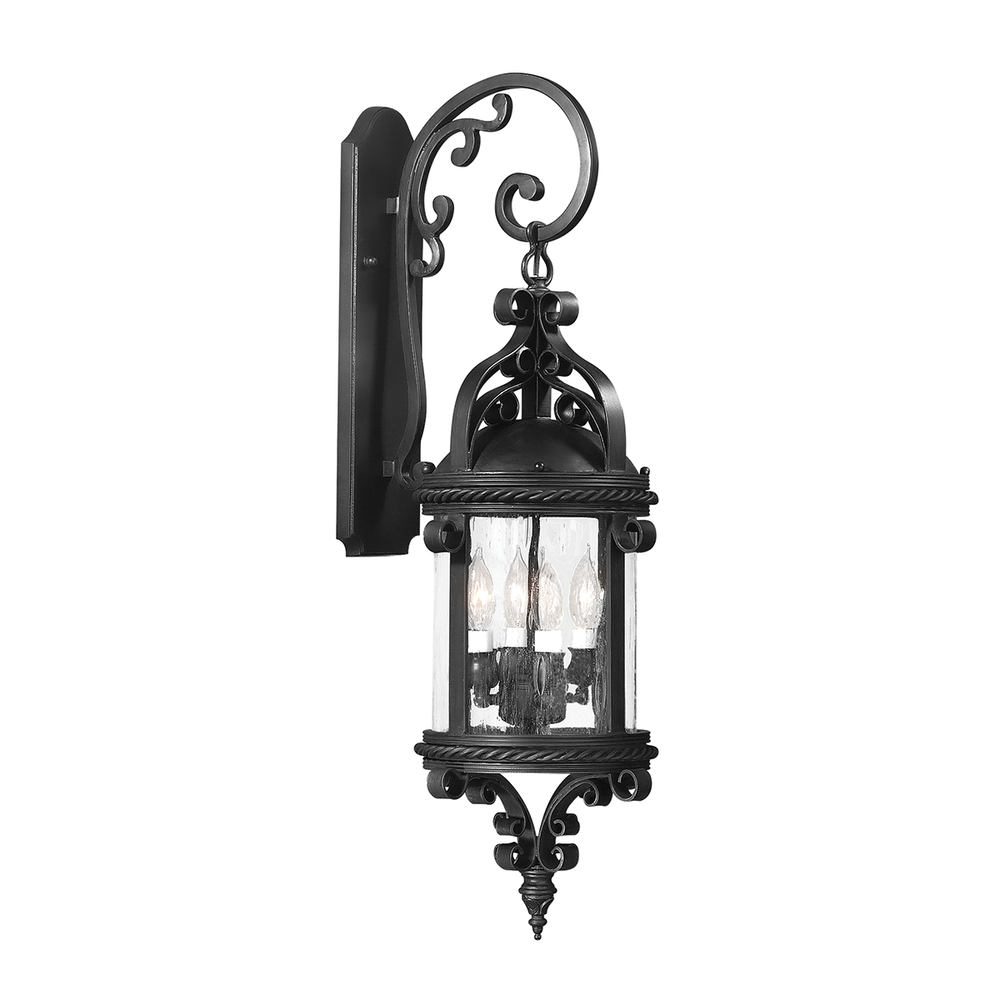 Troy Lighting Pamplona Wall Sconce Wall Sconces Troy Lighting SOFT OFF BLACK 10.25x10.25x30.25 