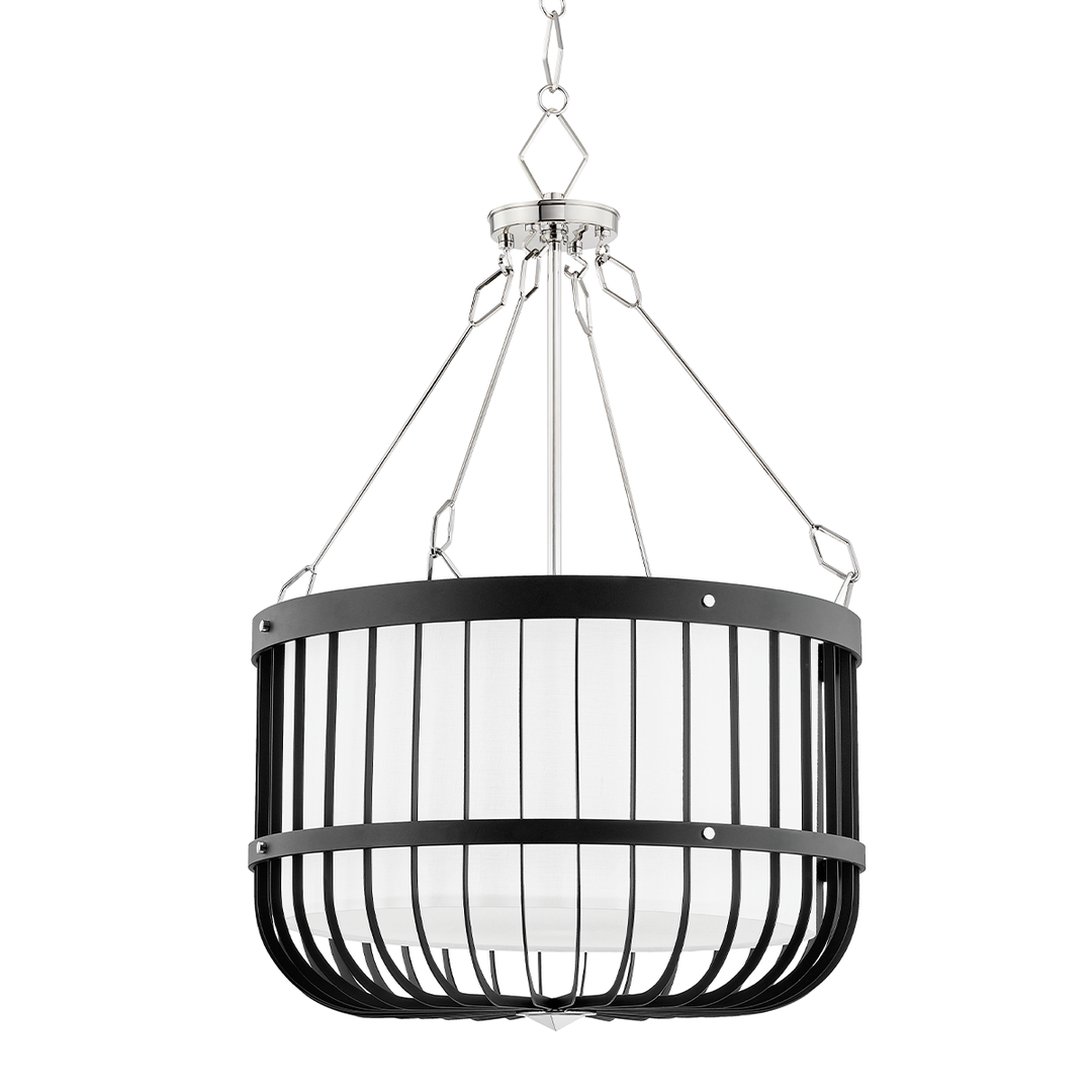 Hudson Valley Lighting Landon Lantern Pendants Hudson Valley Lighting Polished Nickel/black  