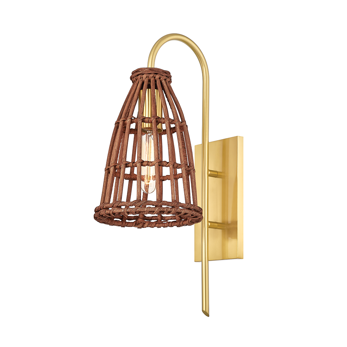 Hudson Valley Lighting Jordan Wall Sconce Sconce Hudson Valley Lighting Aged Brass  