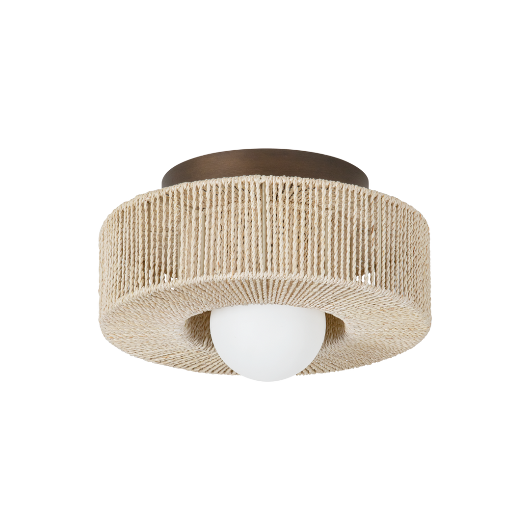 Troy Lighting Coleman Flush Mount Ceiling Flush Mounts Troy Lighting Bronze Leaf 14x14x8.75 