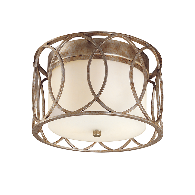 Troy Lighting Sausalito Flush Mount Flush Mount Troy Lighting SILVER GOLD 12.25x12.25x7.5 