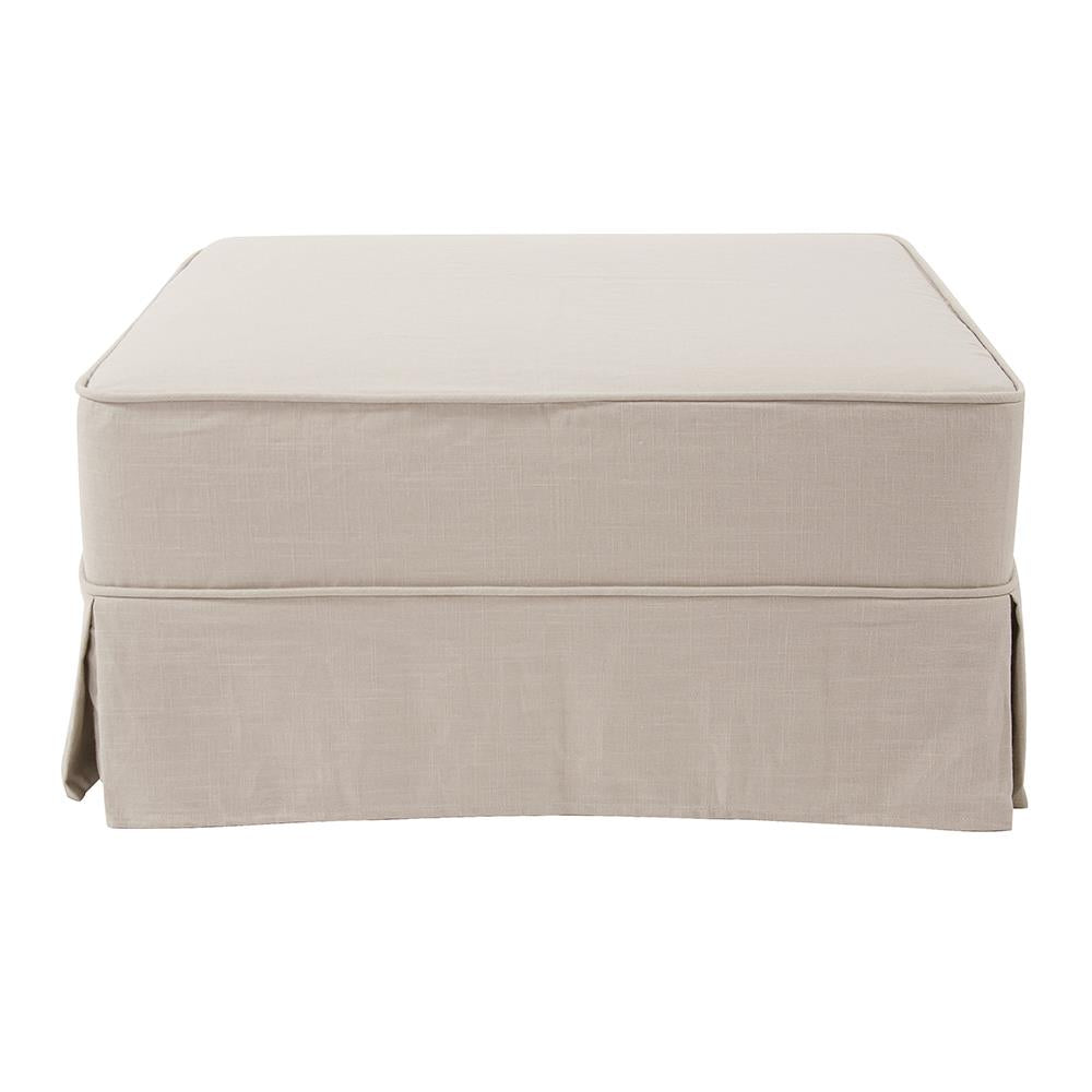 Howard Elliott Collection Universal 36 Square Cover Linen Slub Natural Skirted (Cover Only)  Howard Elliott Collection   