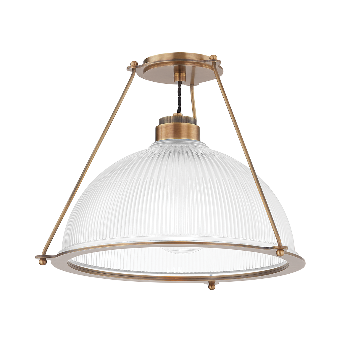 Troy Lighting GLINT Semi Flush Semi Flush Troy Lighting PATINA BRASS 17.75x17.75x13 