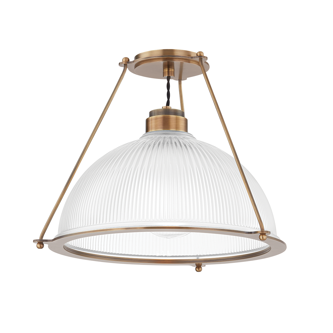 Troy Lighting GLINT Semi Flush Ceiling Semi Flush Mounts Troy Lighting PATINA BRASS 17.75x17.75x13 