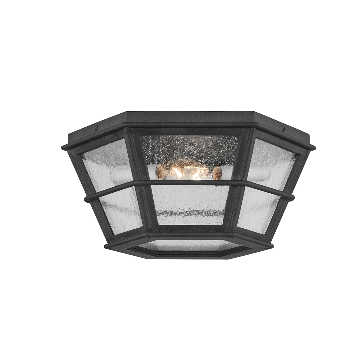 Troy Lighting Lake County Flush Mount Flush Mount Troy Lighting FRENCH IRON 13.75x13.75x6.25 