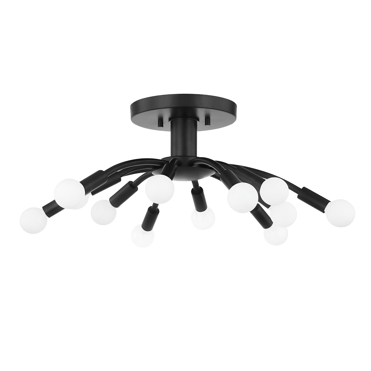 Troy Lighting Tristan Semi Flush Semi Flush Troy Lighting SOFT BLACK 25x25x9 