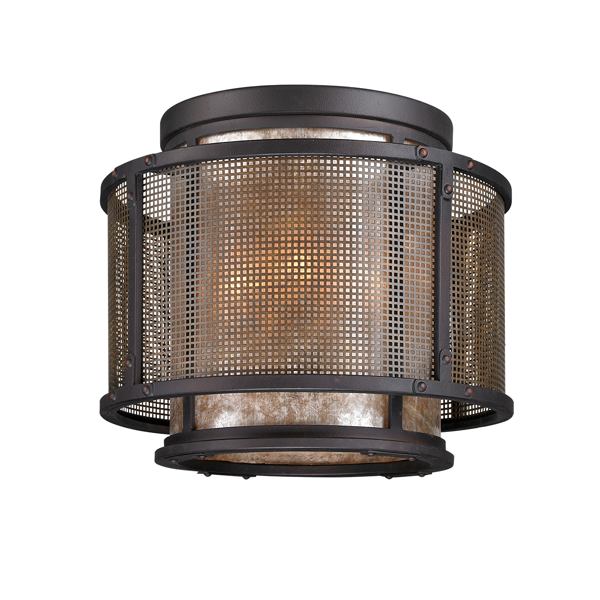 Troy Lighting Copper Mountain Flush Mount Flush Mount Troy Lighting COPPER MOUNTAIN BRONZE 14x14x12 