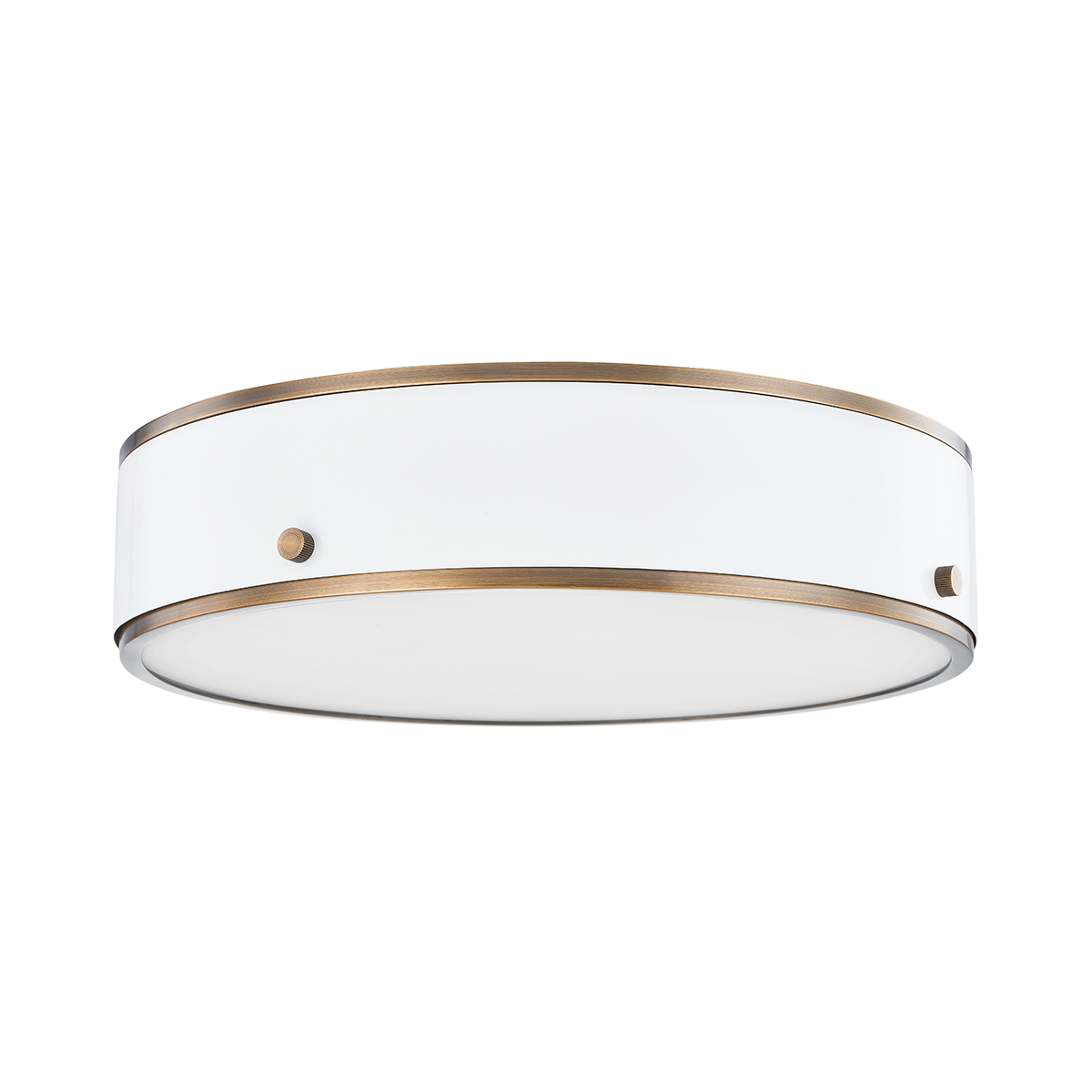 Troy Lighting Eli Flush Mount Flush Mount Troy Lighting PATINA BRASS AND SOFT WHITE 16x16x3.5 