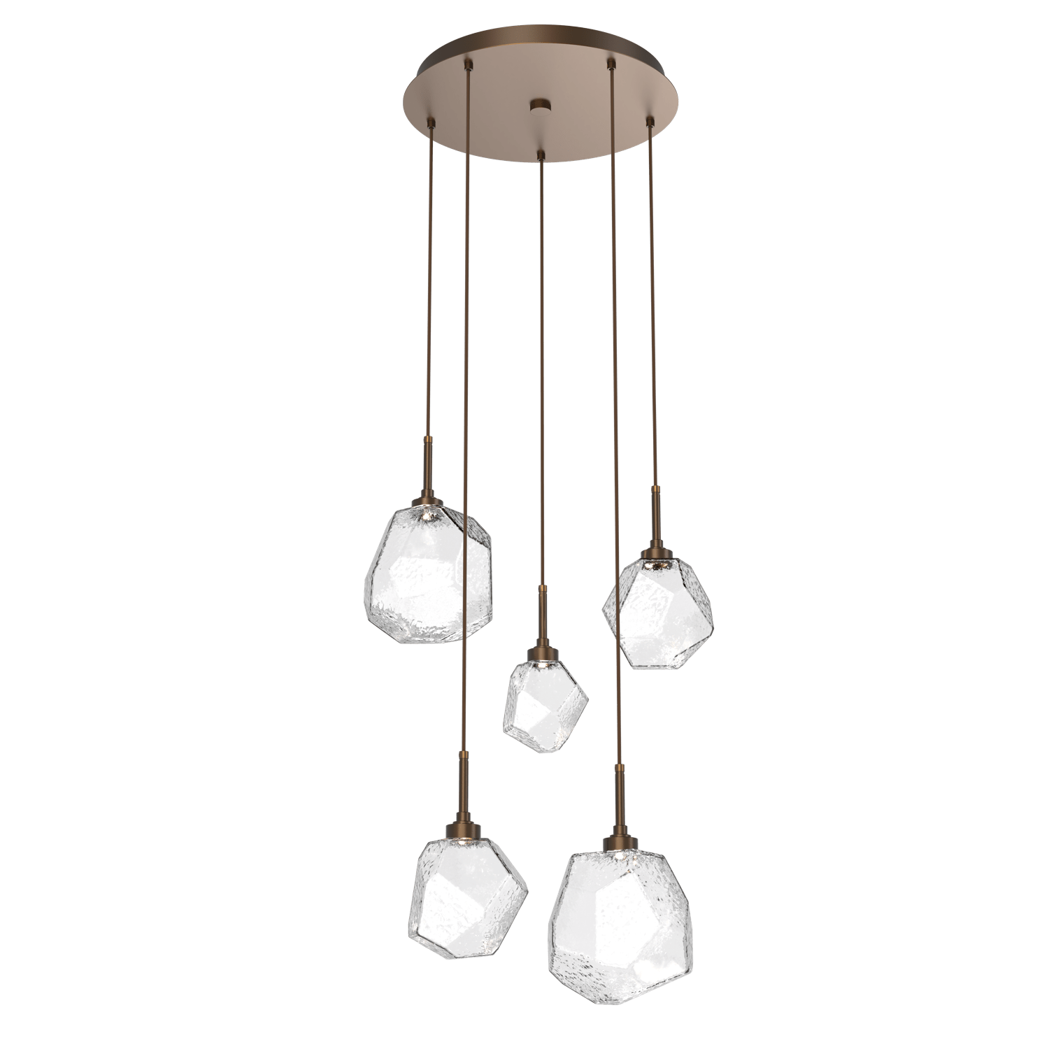 Hammerton Studio GEM ROUND 5 PENDANT CHANDELIER – QUICK SHIP