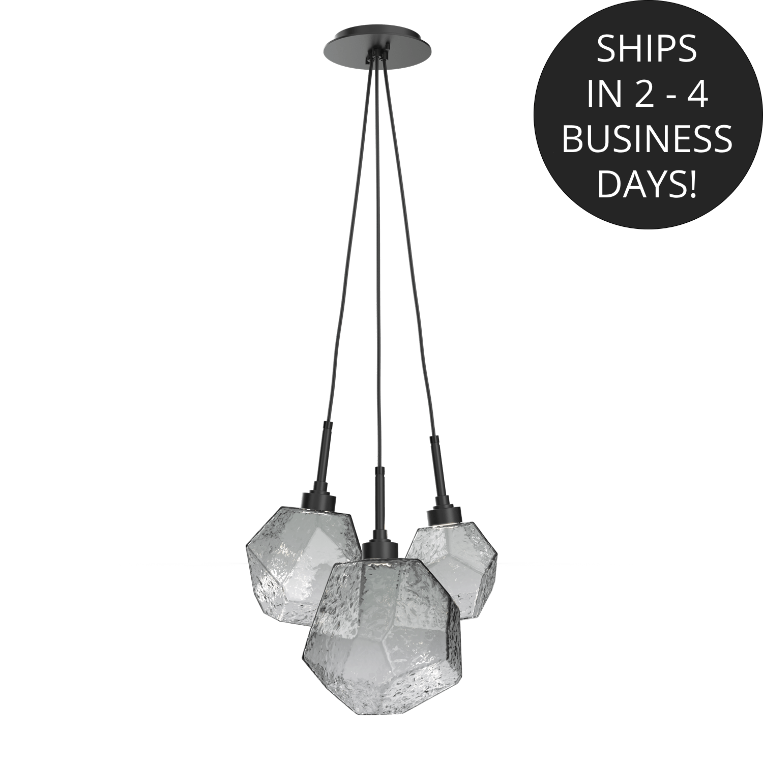 Hammerton Studio 3 Gem Cluster Pendant - QUICK SHIP