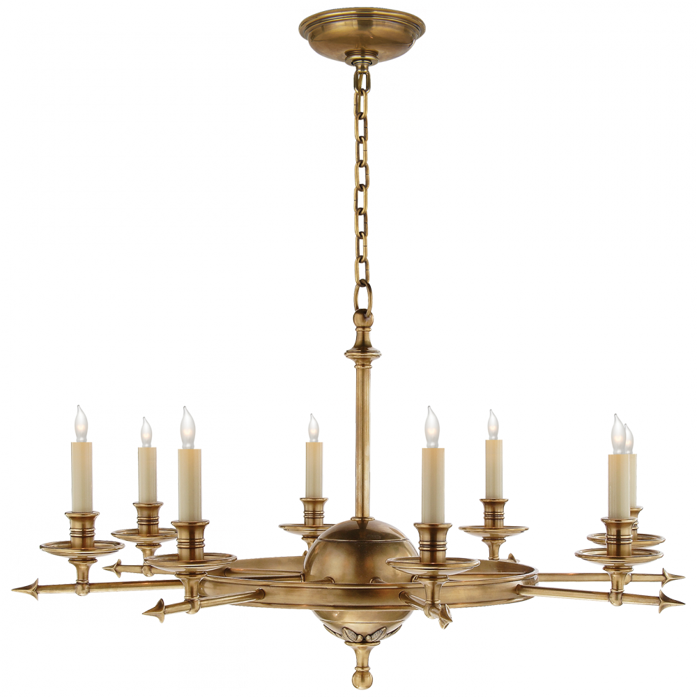 Visual Comfort & Co. Leaf and Arrow Large Chandelier Ceiling Lights Visual Comfort & Co.   