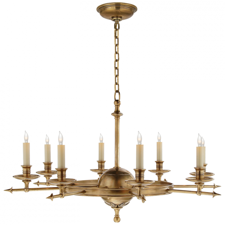 Visual Comfort & Co. Leaf and Arrow Large Chandelier Chandeliers Visual Comfort & Co.   