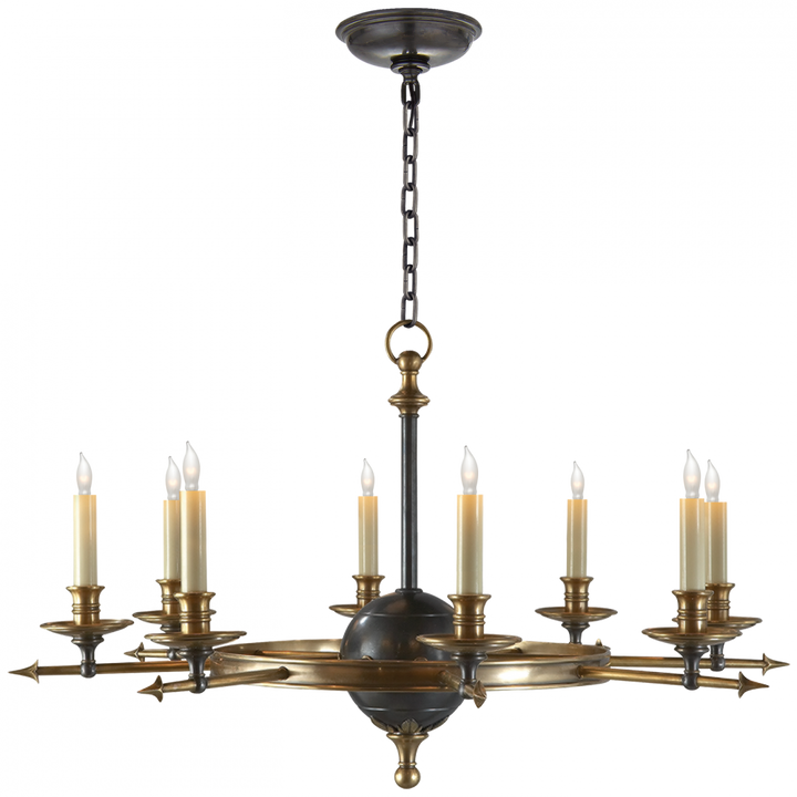 Visual Comfort & Co. Leaf and Arrow Large Chandelier Chandeliers Visual Comfort & Co.   