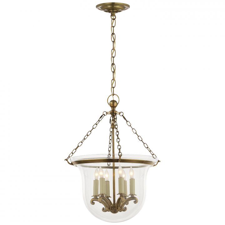 Visual Comfort & Co. Country Medium Bell Jar Lantern Pendants Visual Comfort & Co.   