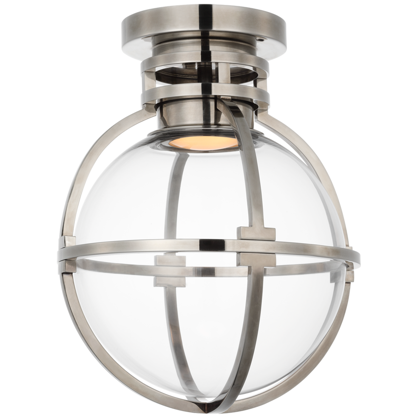 Visual Comfort & Co. Gracie 10" Captured Globe Flush Mount Ceiling Lights Visual Comfort & Co. Antique Nickel  