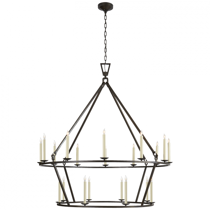 Visual Comfort Darlana Extra Large Two-Tier Chandelier Chandeliers Visual Comfort & Co.   