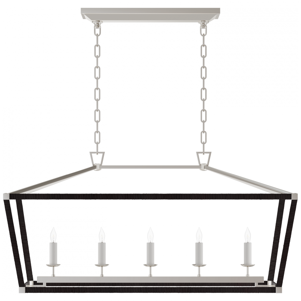 Visual Comfort & Co. Darlana Medium Rattan Wrapped Linear Lantern Ceiling Lights Visual Comfort & Co.   