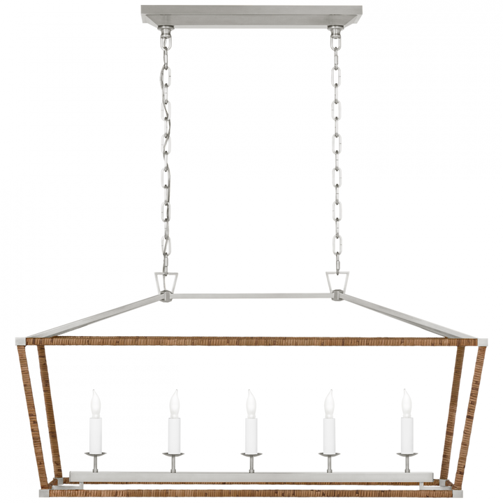 Visual Comfort & Co. Darlana Medium Rattan Wrapped Linear Lantern
