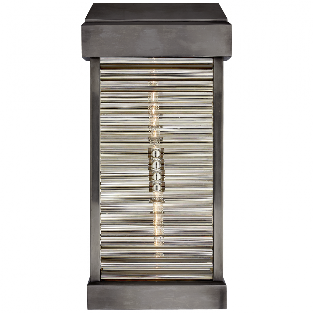 Visual Comfort & Co. Dunmore Large Curved Glass Louver Sconce Outdoor Flush Mounts Visual Comfort & Co.   