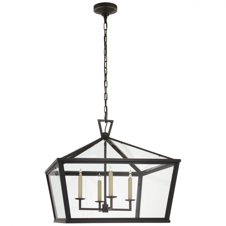 Visual Comfort Darlana Medium Wide Hanging Lantern Outdoor Hanging Lights Visual Comfort & Co.   