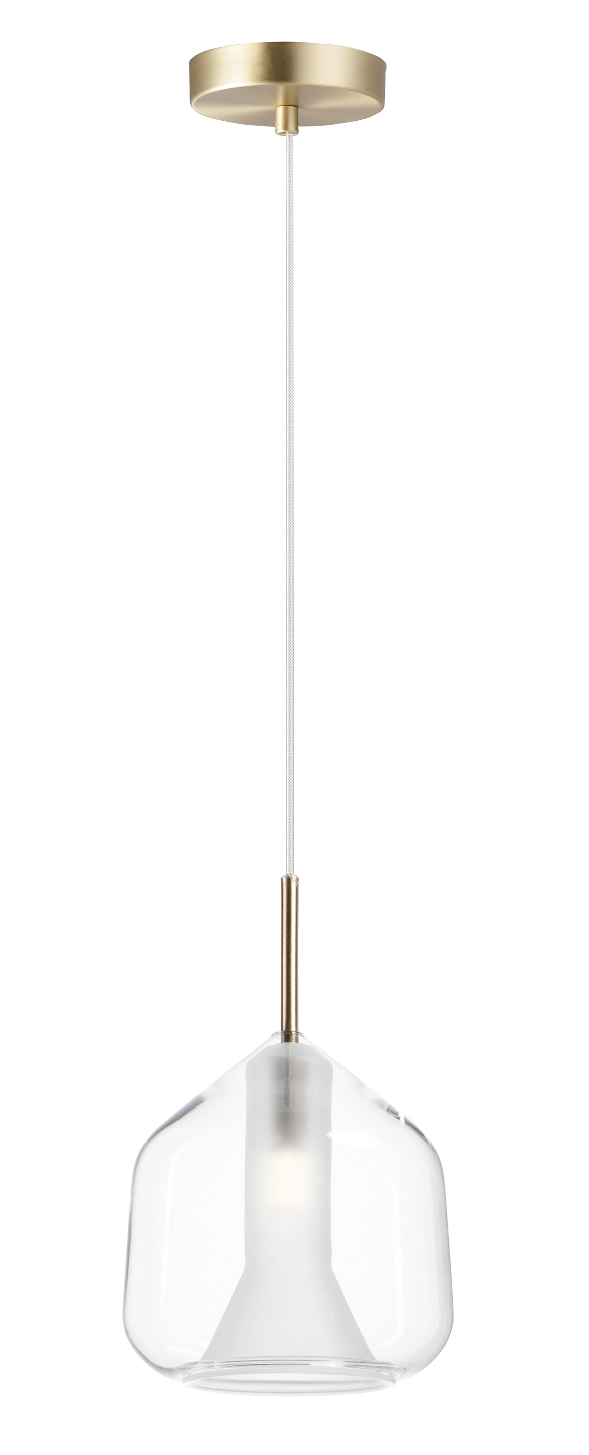 Deuce-Single Pendant Pendant ET2 6.75x6.75x7 Satin Brass 