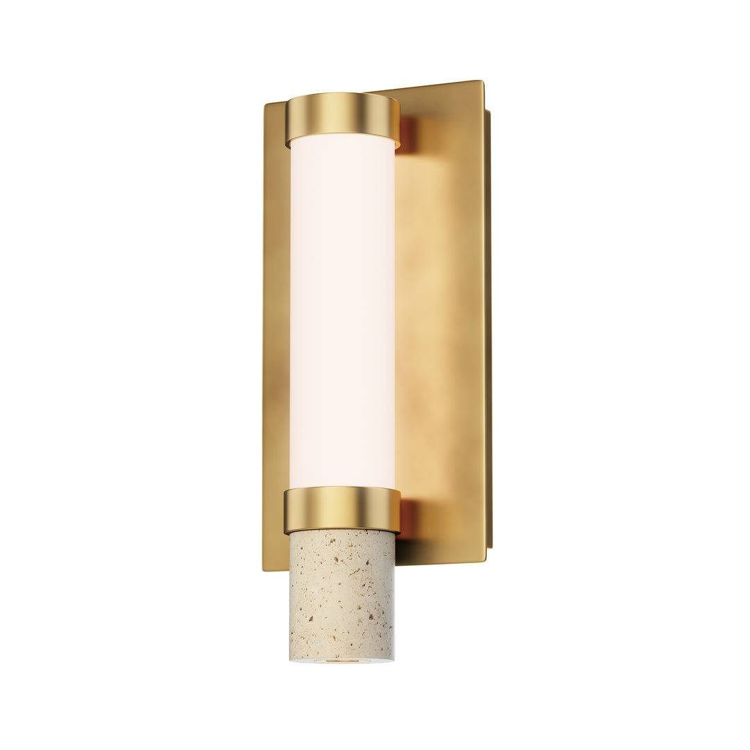 Travertine-Wall Sconce Wall Sconces ET2 x5.5x12.75 Travertine / Gold 