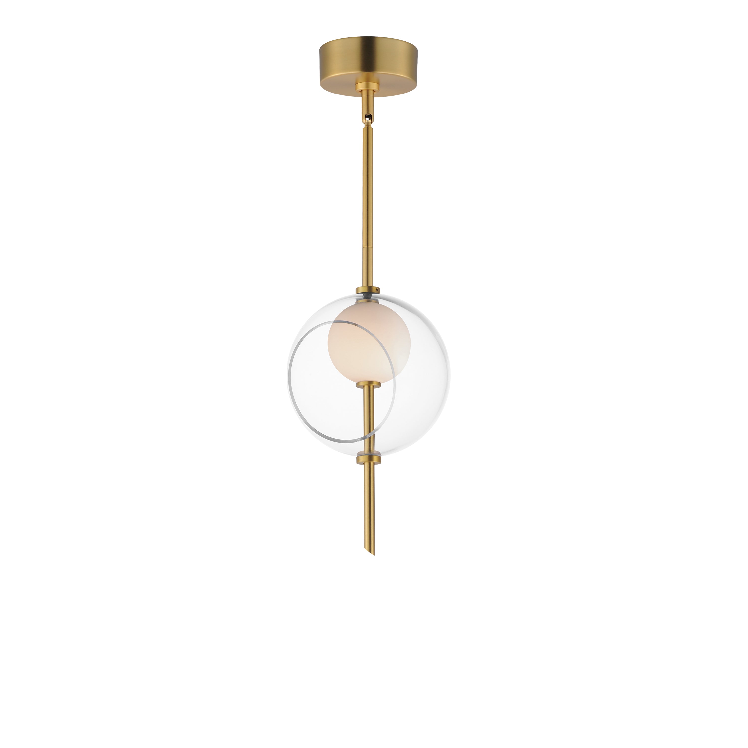 Martini-Single Pendant Pendant ET2 7.75x7.75x12.5 Natural Aged Brass 