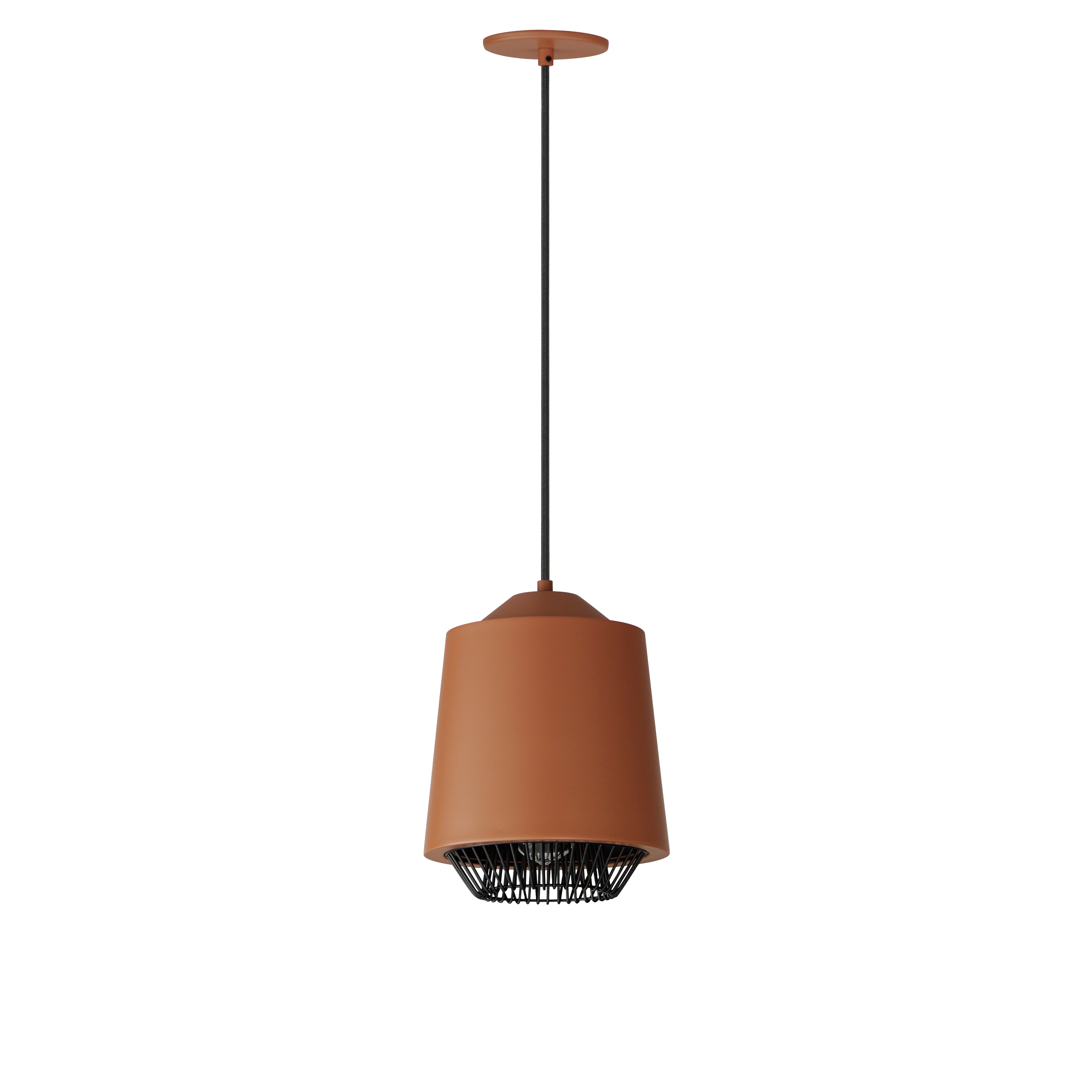 Phoenix-Single Pendant Pendant ET2 x9x11.25 Brick/Black 