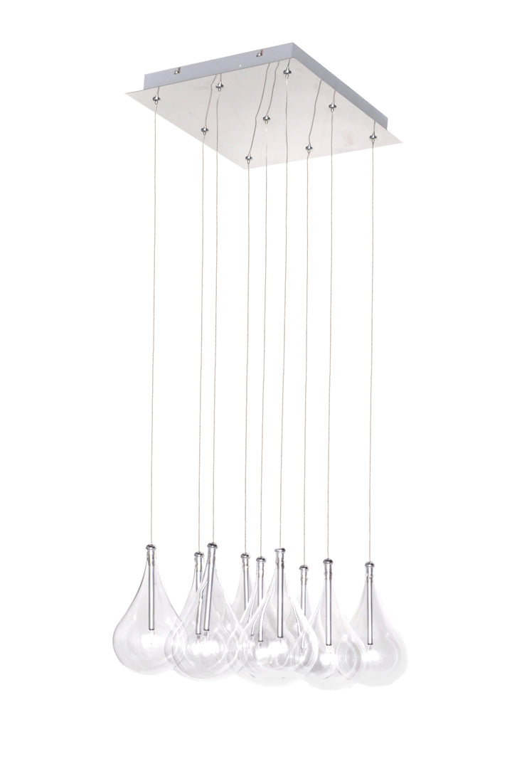 Larmes-Multi-Light Pendant Pendants ET2 14x14x8 Polished Chrome 