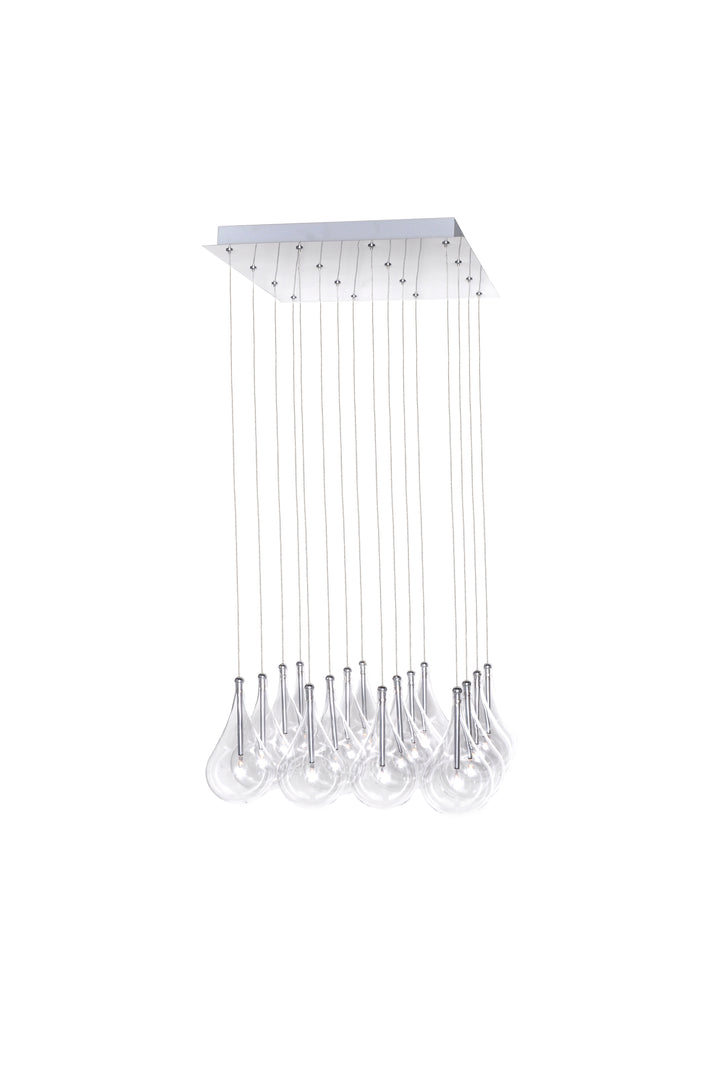 Larmes-Multi-Light Pendant Pendants ET2 19x19x8 Polished Chrome 