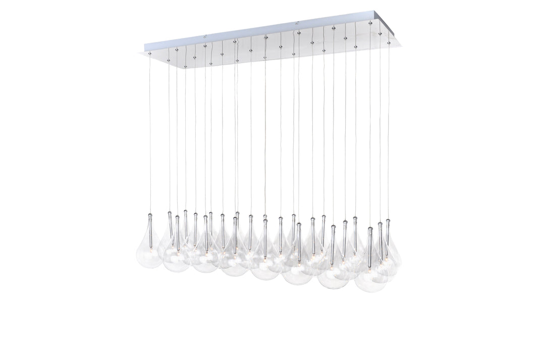 Larmes-Linear Pendant Pendants ET2 37.5x14x8 Polished Chrome 