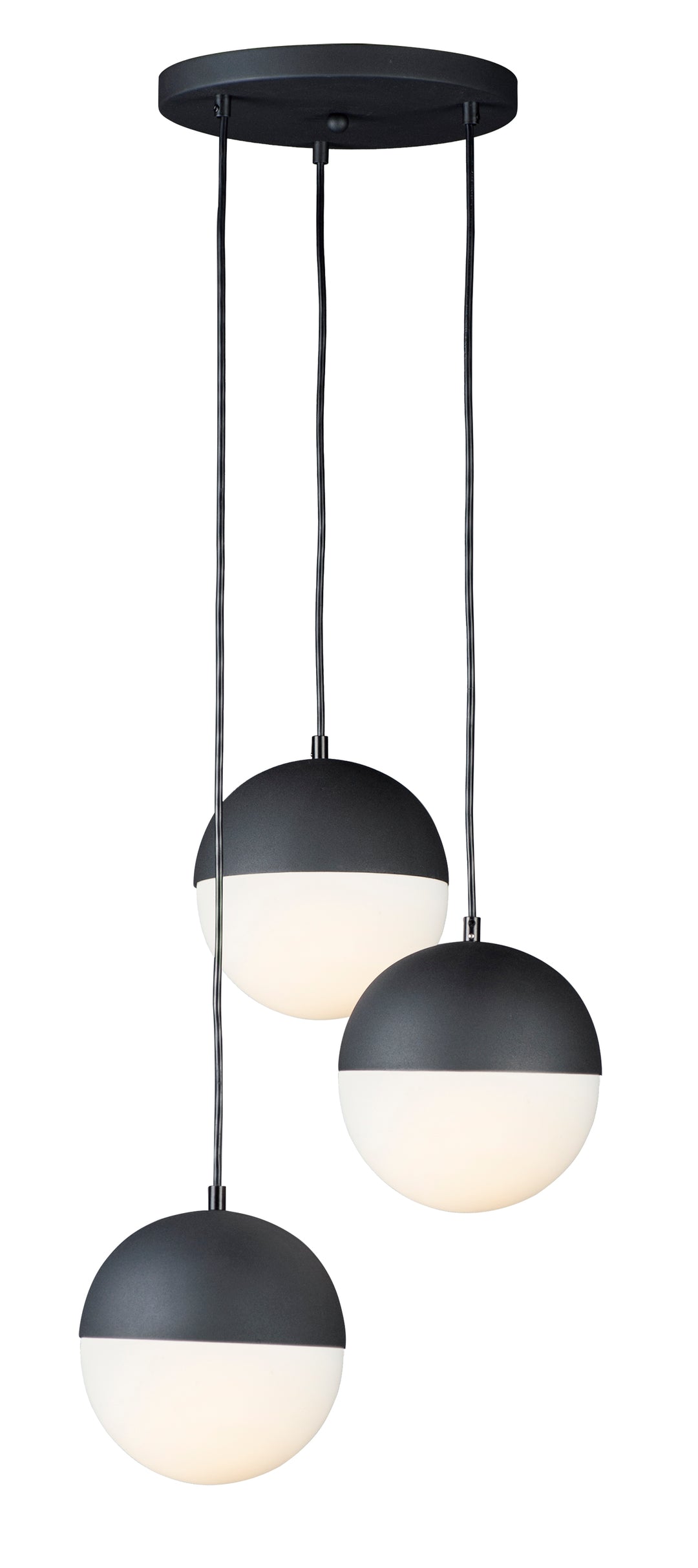 Half Moon-Multi-Light Pendant Pendants ET2 16.5x16.5x8.5 Black 