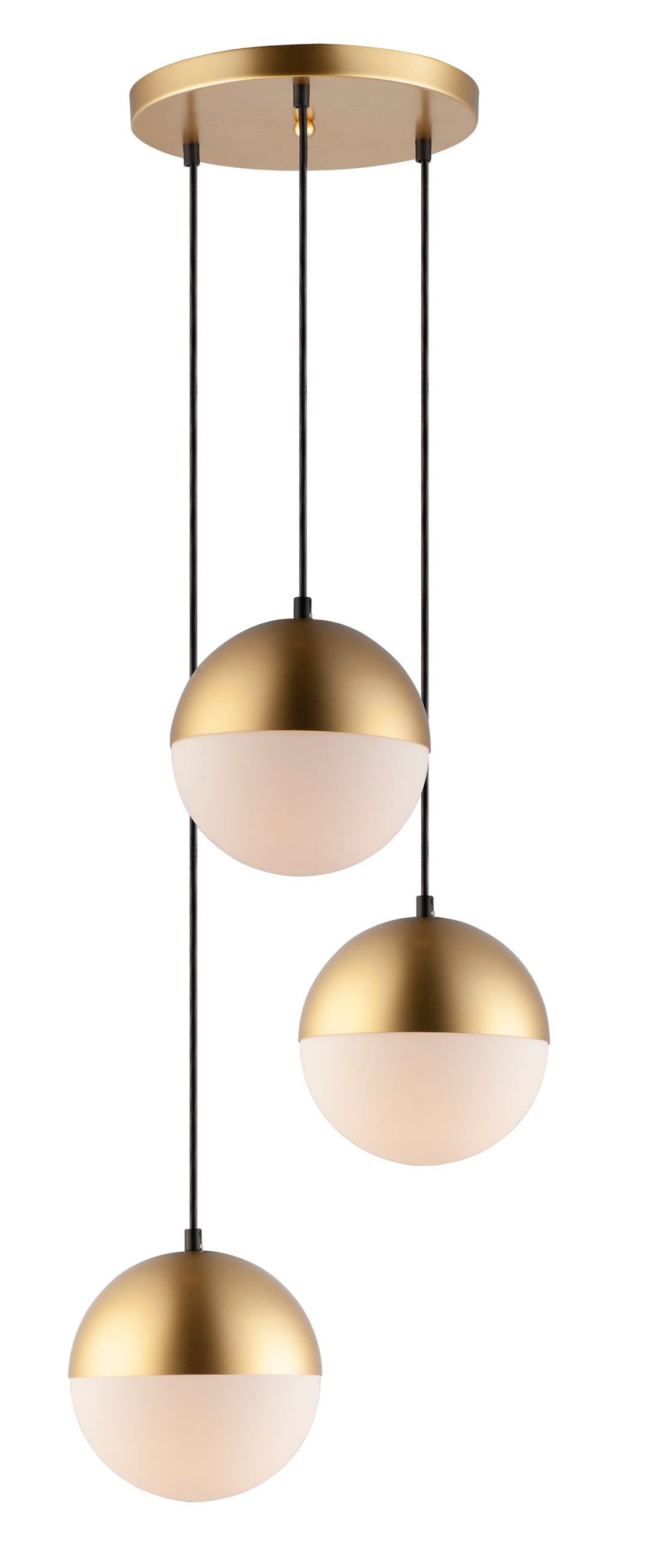 Half Moon-Multi-Light Pendant Pendants ET2 16.5x16.5x8.5 Metallic Gold 