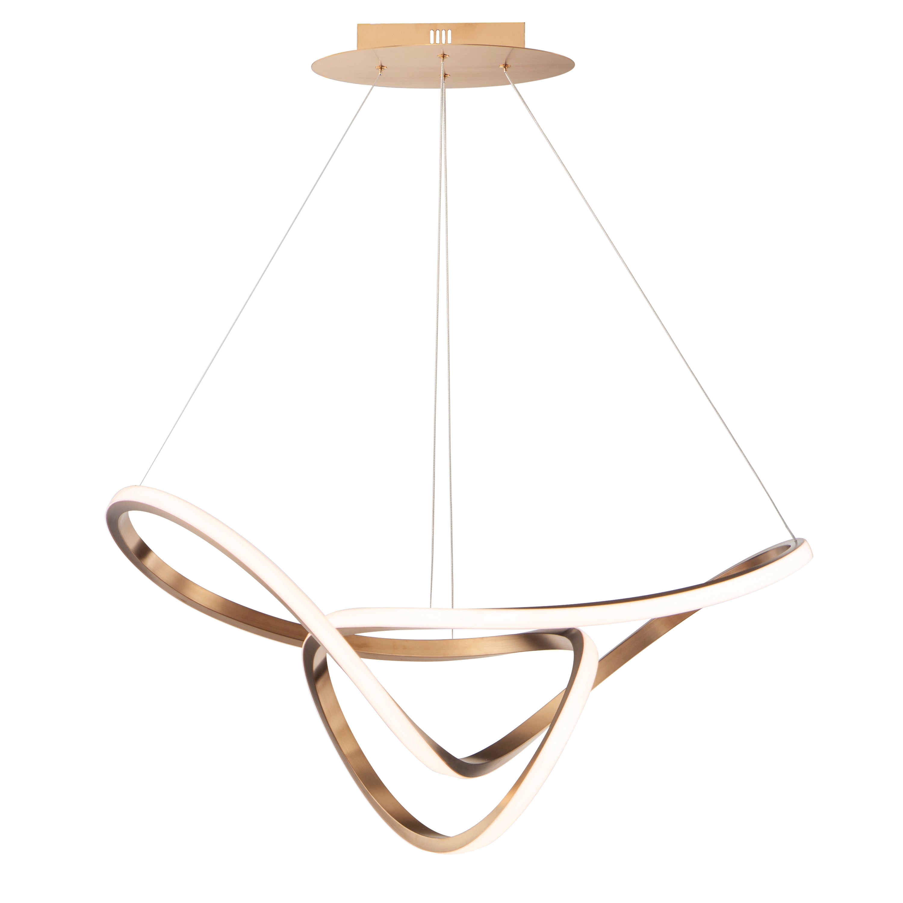 Perpetual-Single Pendant Pendant ET2 32x32x16.5 Brushed Champagne 