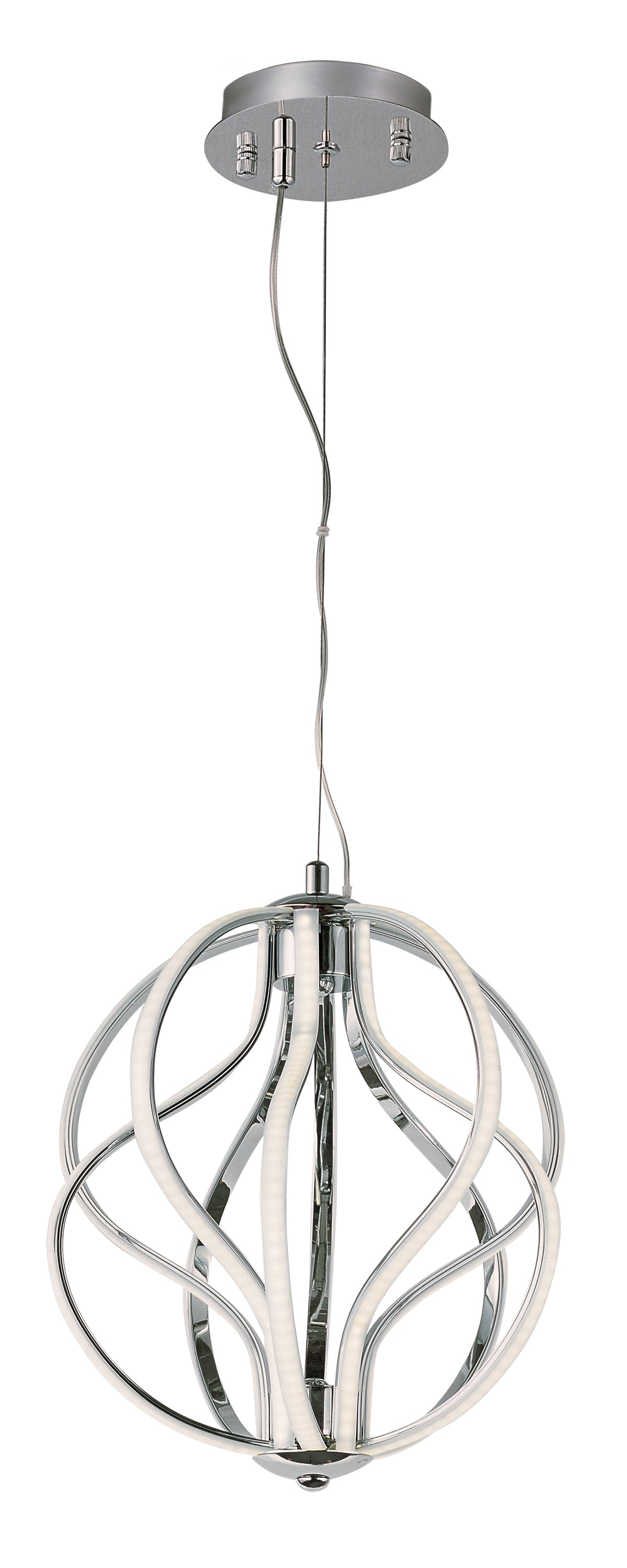 Aura-Single Pendant Pendant ET2 12x12x14 Polished Chrome 