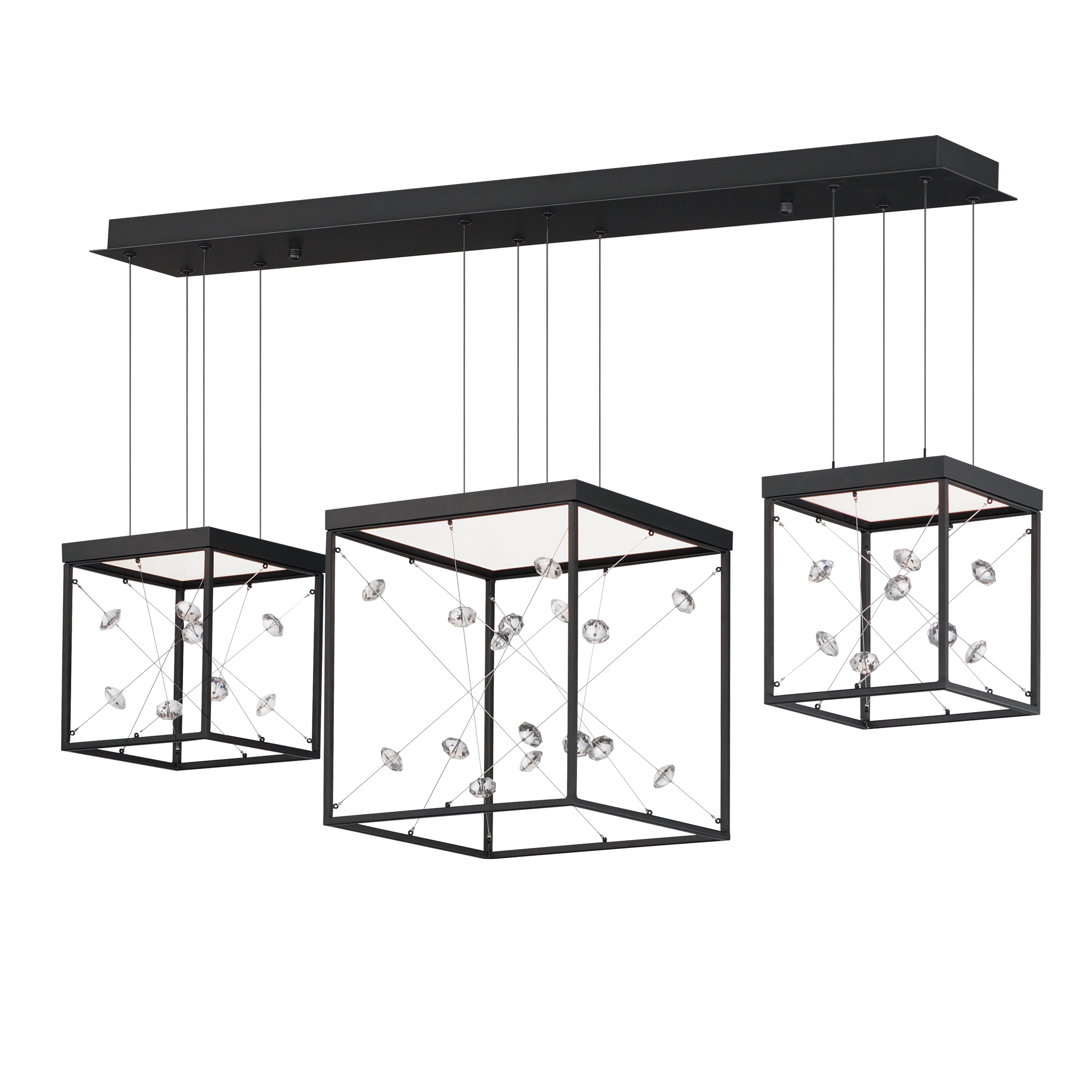 Entanglement-Linear Pendant Pendant ET2 41.75x11.75x12.75 Black 