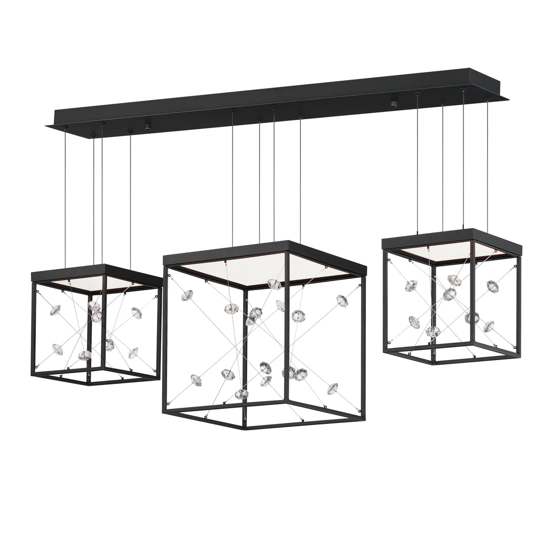 Entanglement-Linear Pendant Pendants ET2 41.75x11.75x12.75 Black 