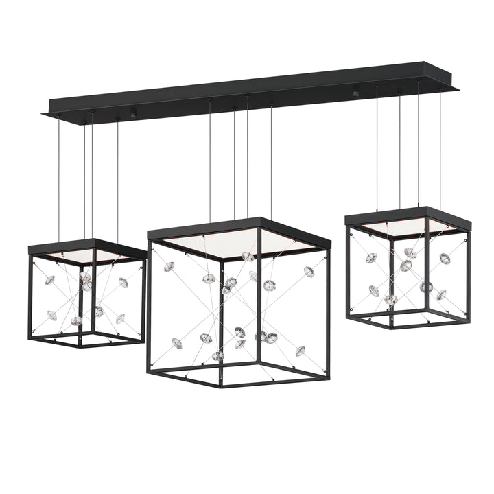 Entanglement-Linear Pendant Pendants ET2 41.75x11.75x12.75 Black 