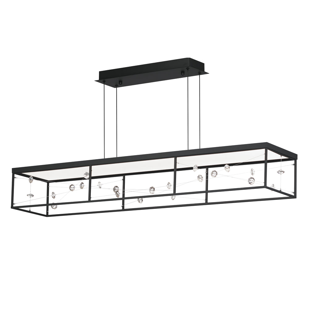 Entanglement-Linear Pendant Pendants ET2 47.25x10x6.75 Black 