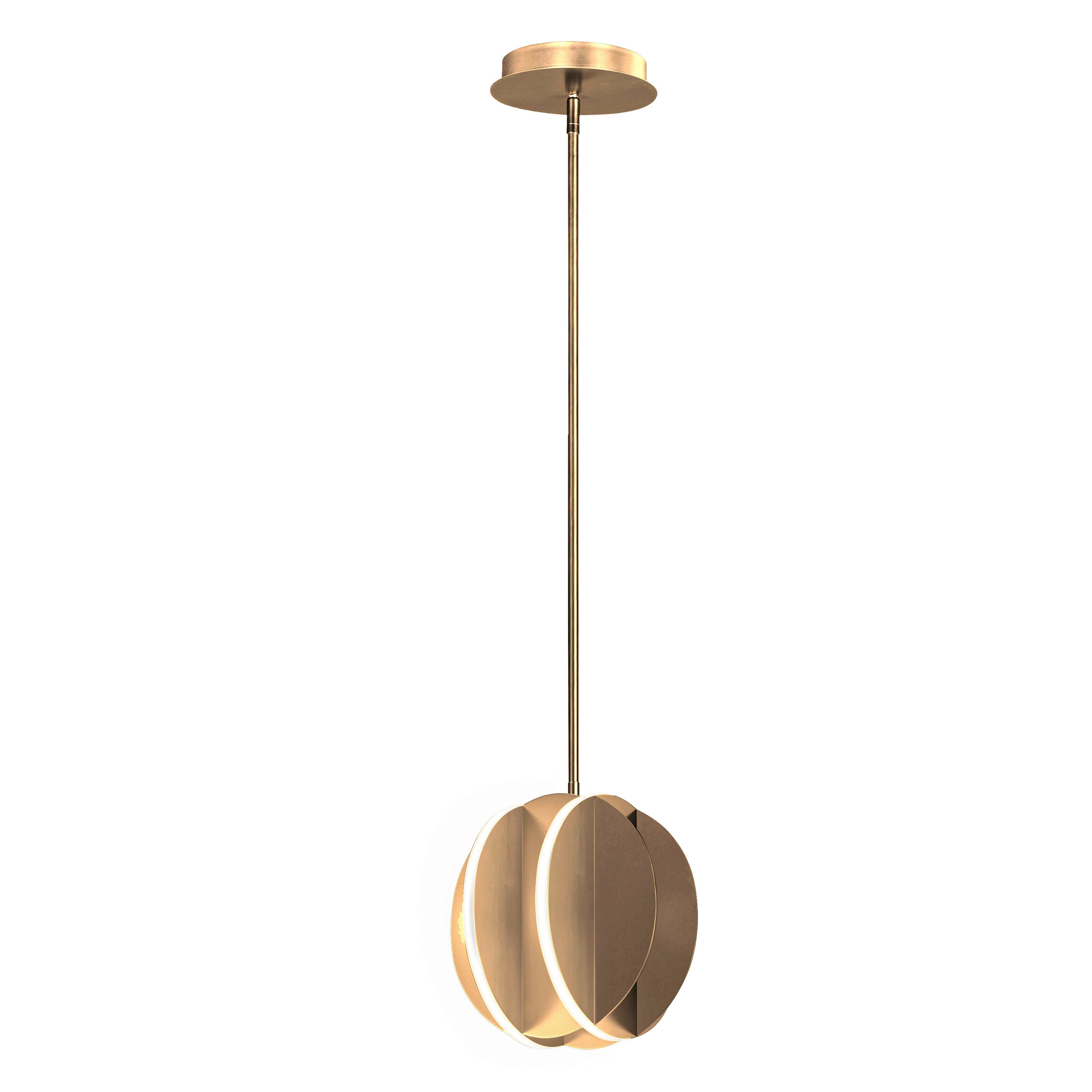 Interval-Single Pendant Pendant ET2 7.75x7.75x8.25 Satin Brass 