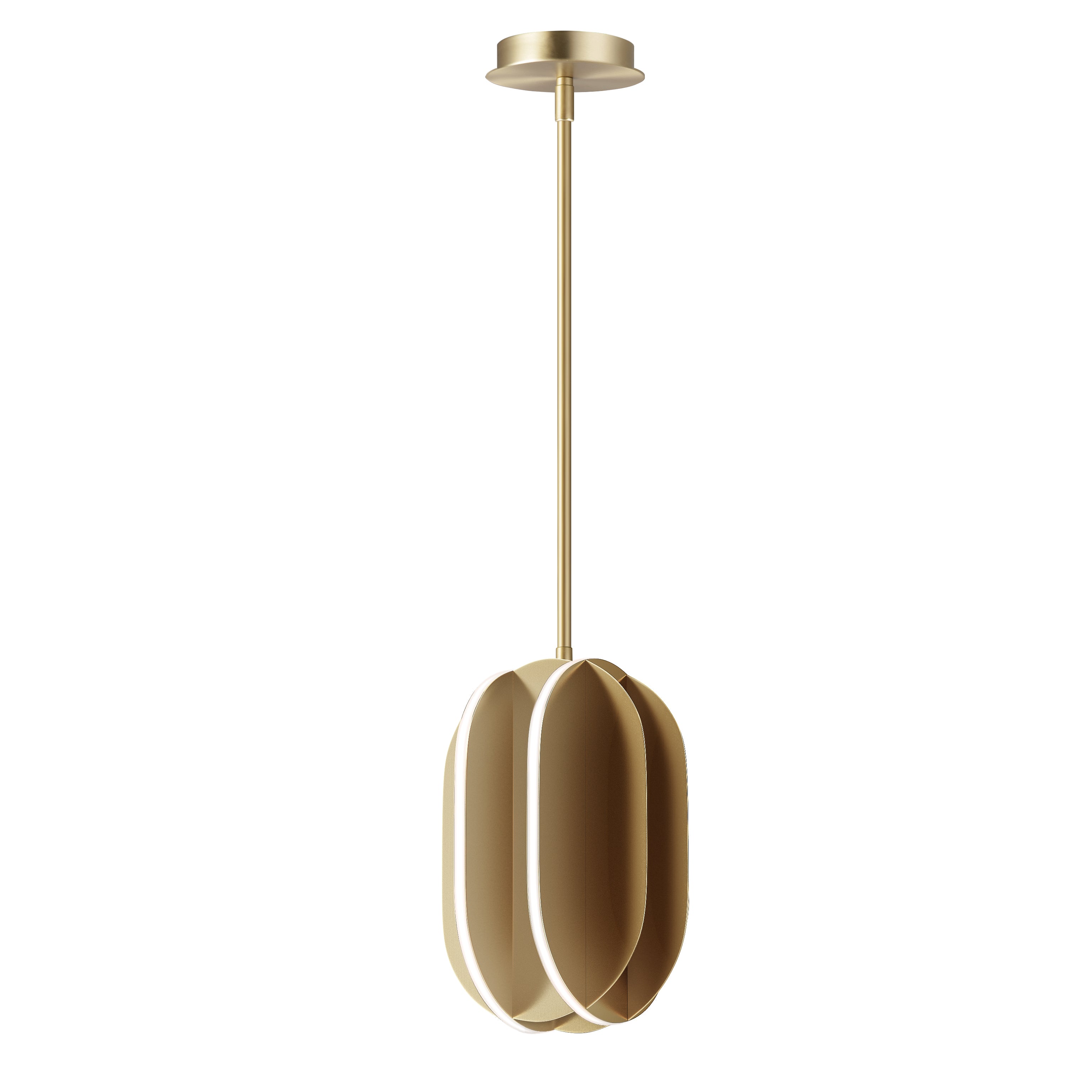 Interval-Single Pendant Pendant ET2 7.75x7.75x12.25 Satin Brass 