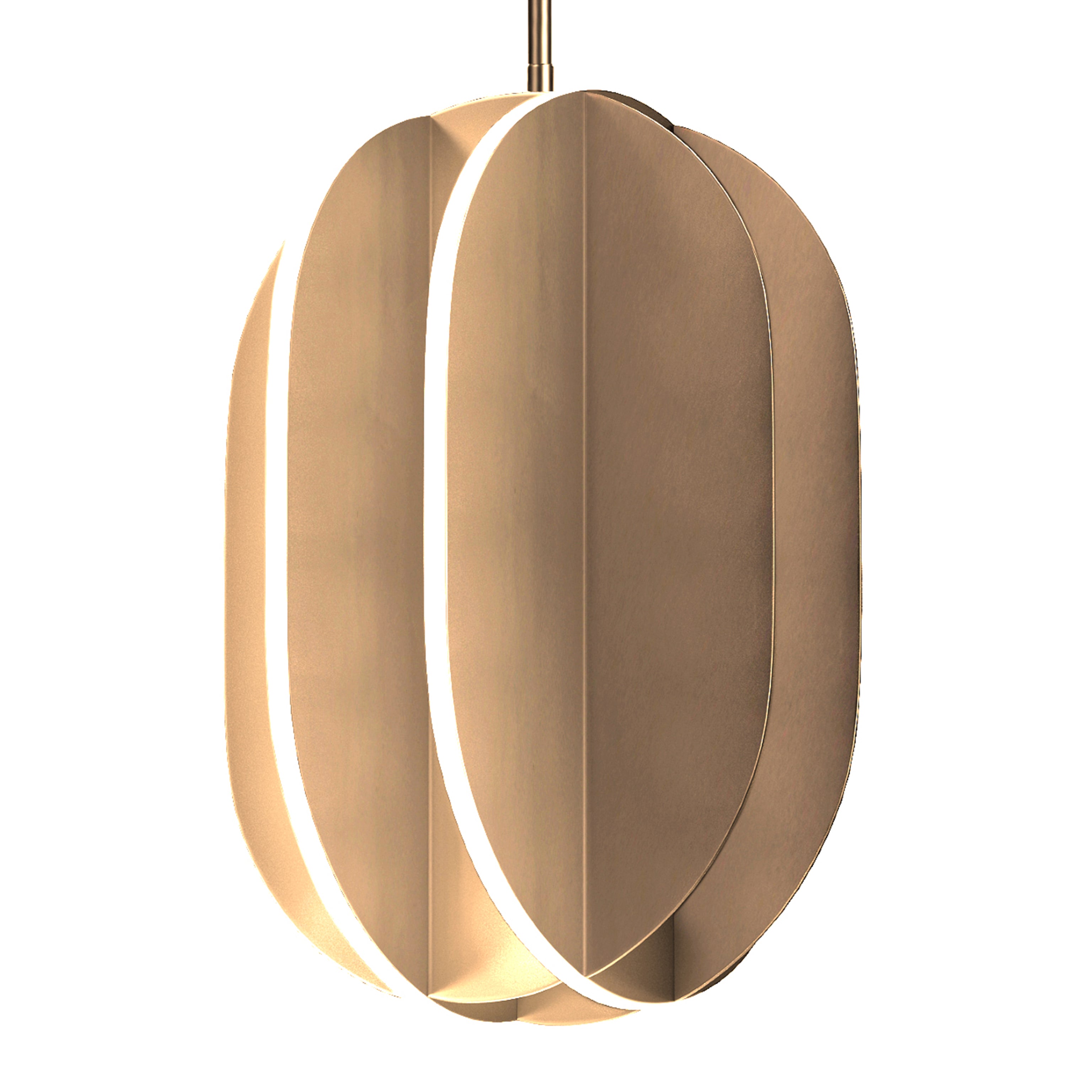 Interval-Single Pendant Pendant ET2 9.75x9.75x14.25 Satin Brass 